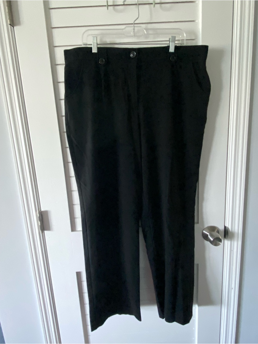 Dress Barn Black Slack Dress Pants with Button Design Size 18W